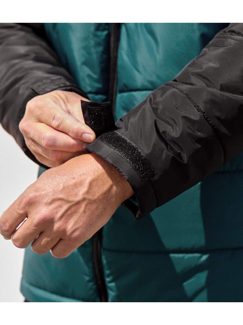 Tweekleurige, gewatteerde jas met capuchon Adventure - ATLAS FOR MEN Groen - Kiabi