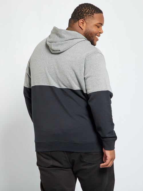 Tweekleurige hoodie van joggingstof - Kiabi