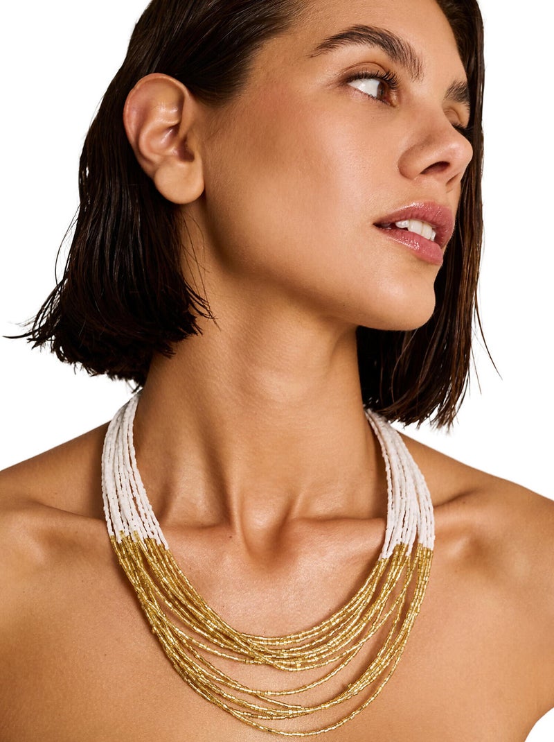 Tweekleurige ketting complementos Geel - Kiabi