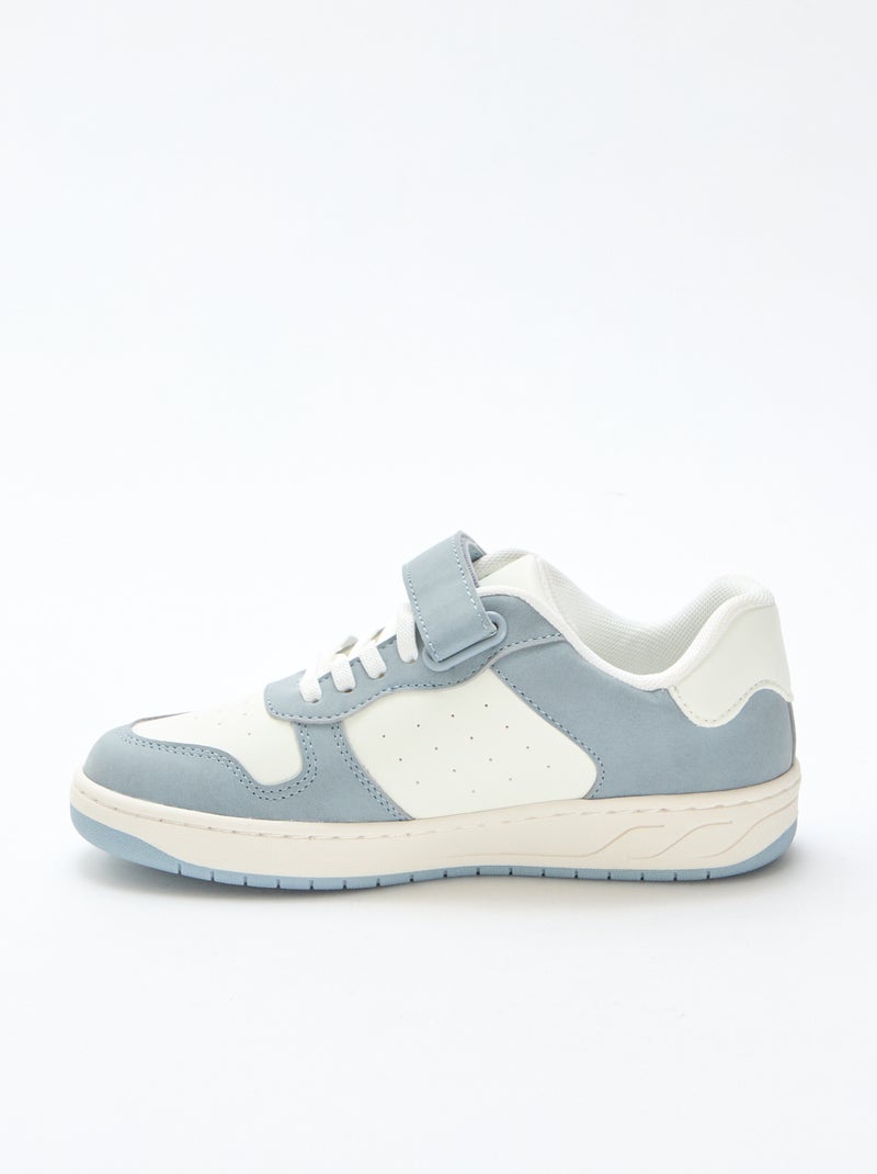 Tweekleurige, lage sneakers Blauw - Kiabi