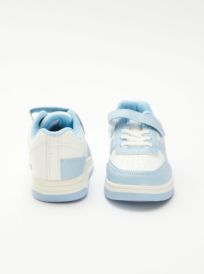 Tweekleurige lage sneakers Blauw - Kiabi