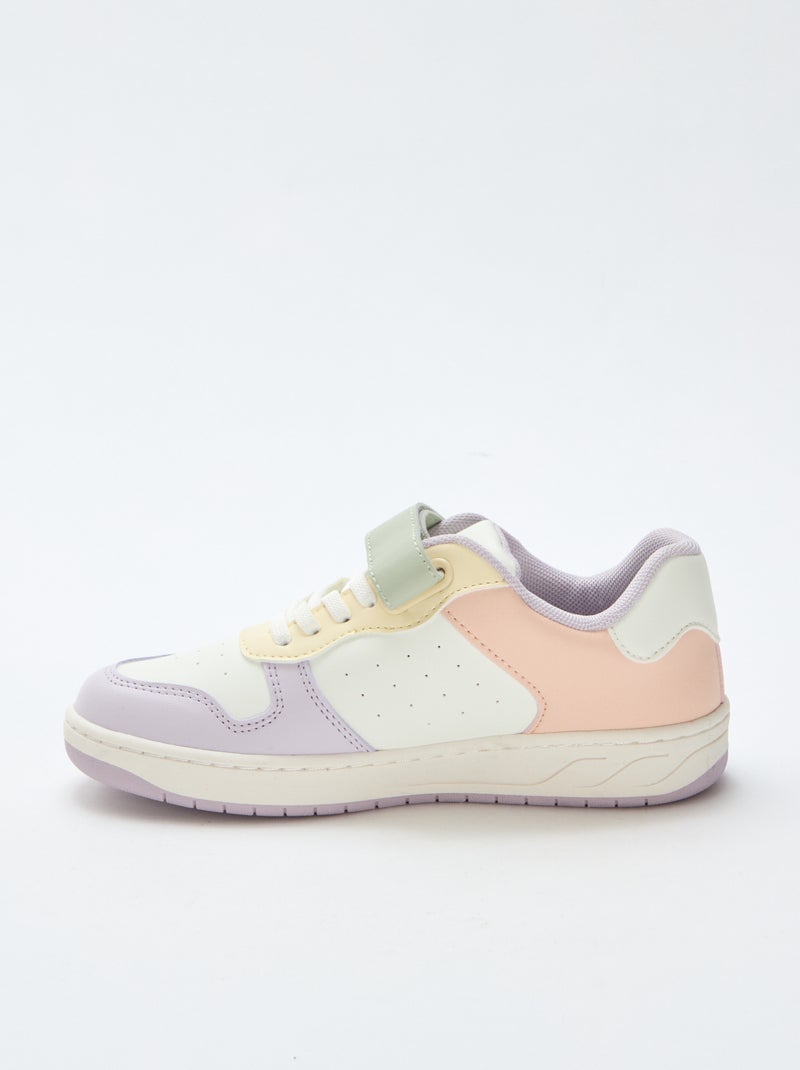 Tweekleurige, lage sneakers Rose - Kiabi