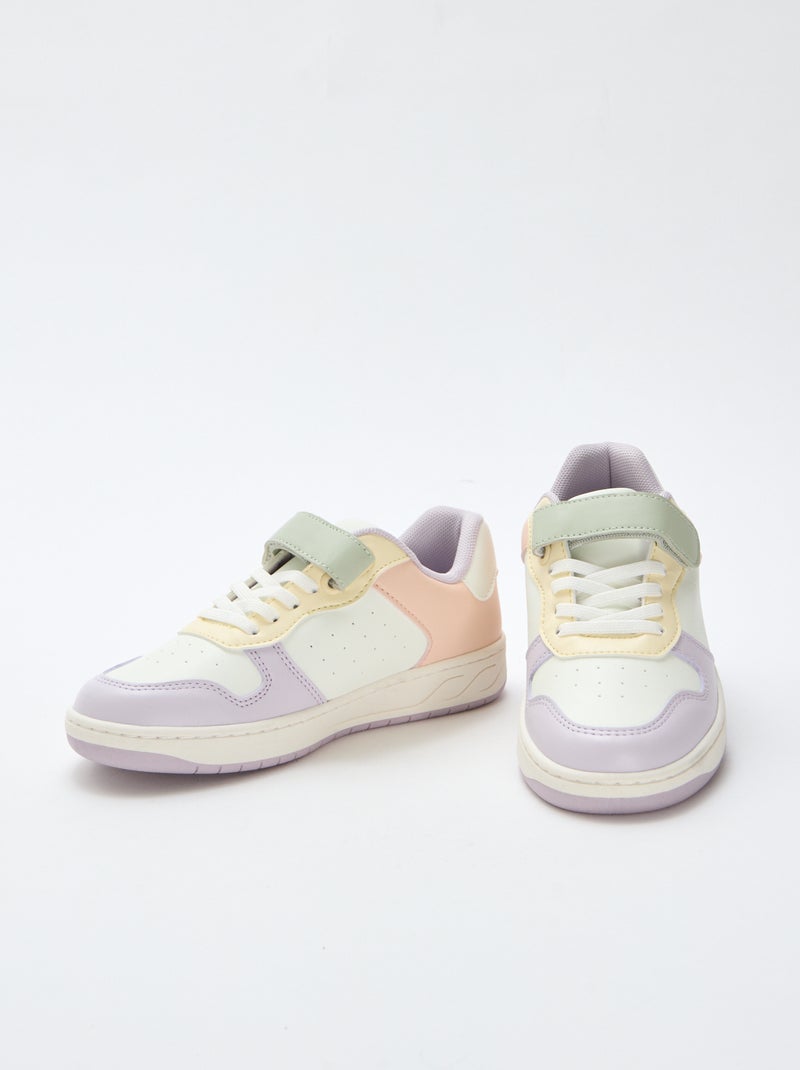 Tweekleurige, lage sneakers Rose - Kiabi