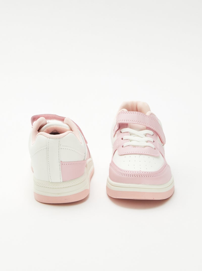 Tweekleurige lage sneakers Rose - Kiabi
