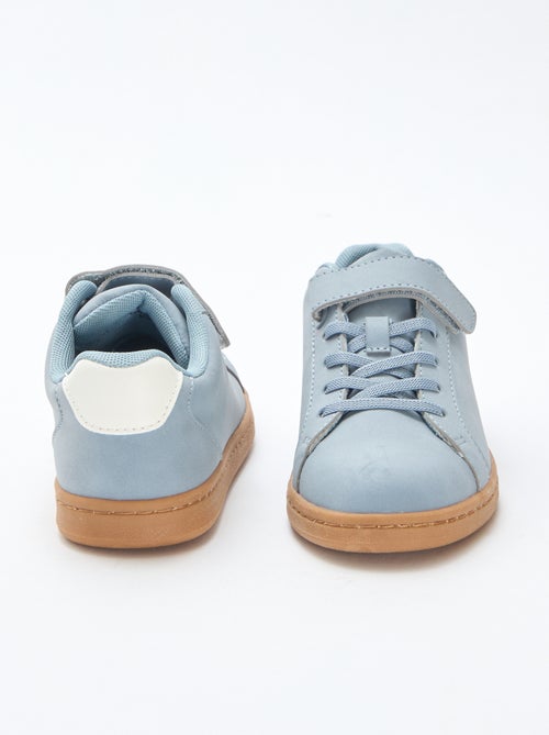 Tweekleurige lage sneakers van suèdine - Kiabi