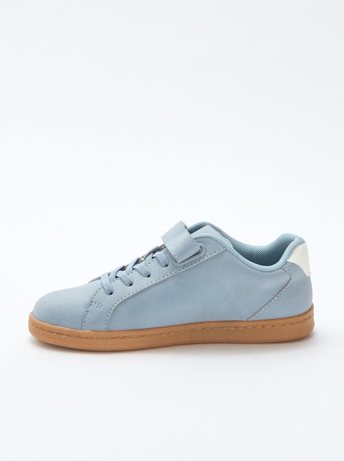 Tweekleurige lage sneakers van suèdine - Kiabi