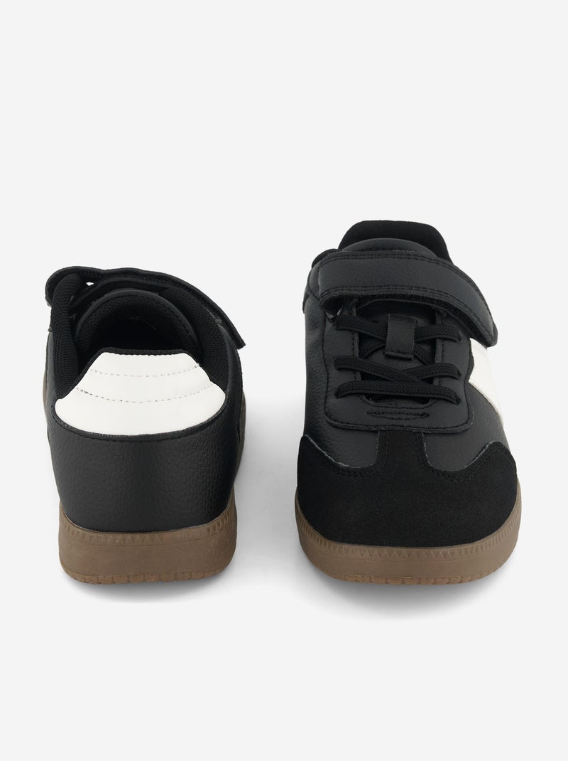 Tweekleurige lage sneakers Zwart - Kiabi