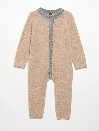 Tweekleurige lange jumpsuit van tricot