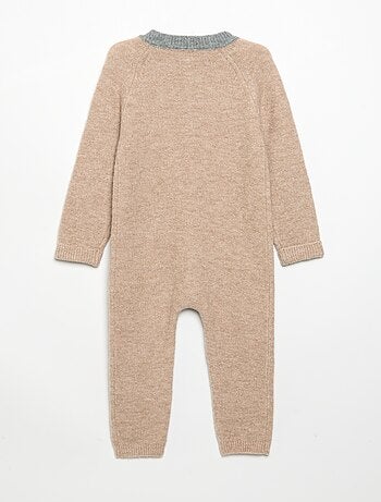 Tweekleurige lange jumpsuit van tricot