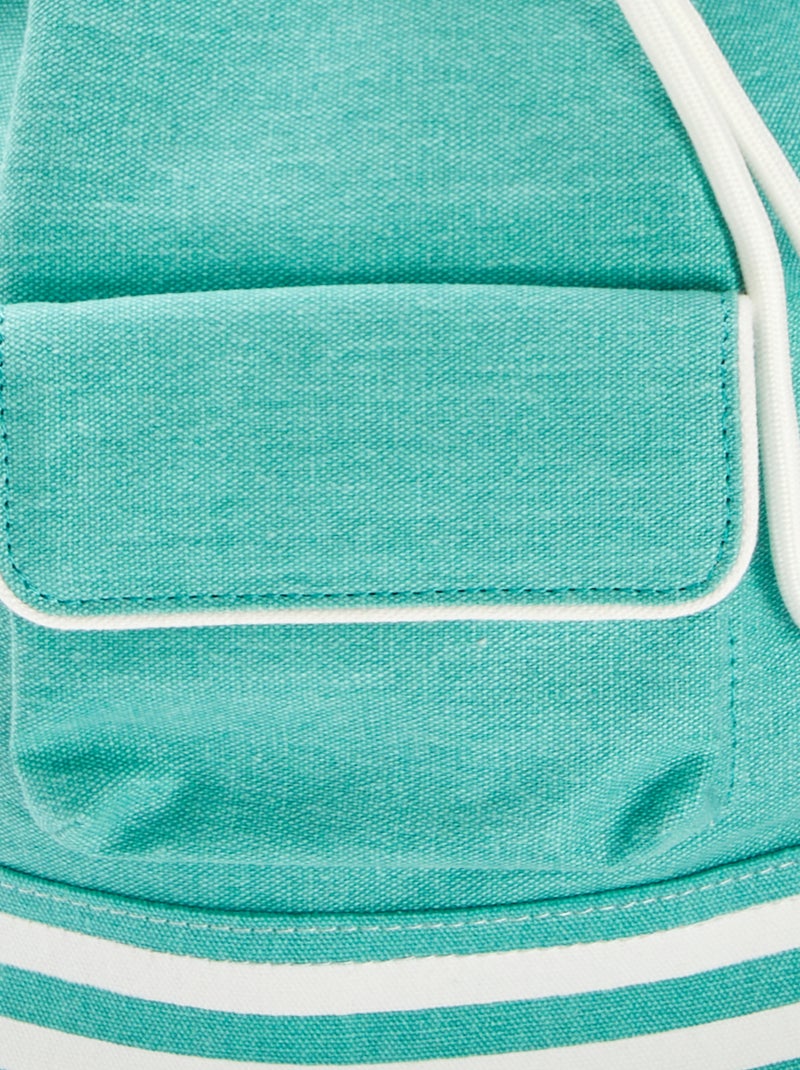 Tweekleurige plunjerugzak BLAUW - Kiabi