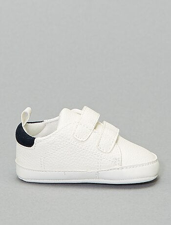 Tweekleurige sneakers met klittenband