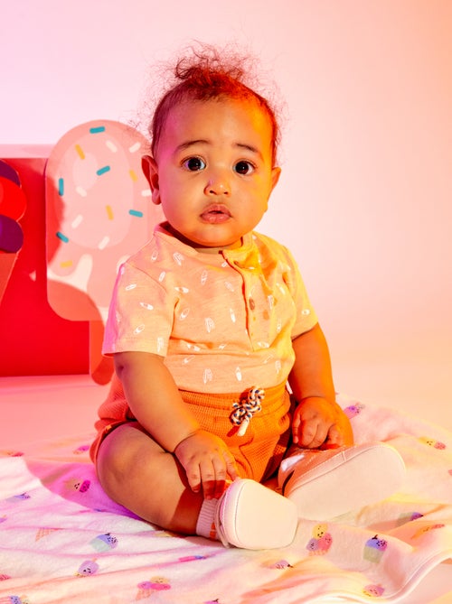 Tweekleurige sneakers met klittenband - Kiabi Tweekleurige sneakers met klittenband - Kiabi