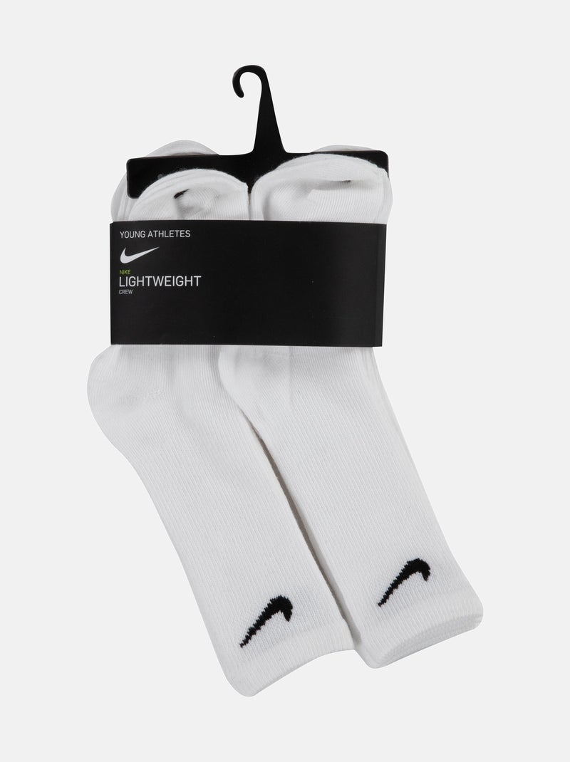 Tweekleurige sokken - Nike Wit Zwart - Kiabi