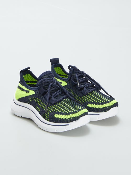Tweekleurige sportsneakers van mesh - Kiabi