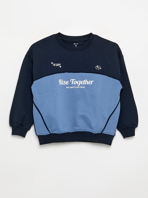 Tweekleurige sweater met lange mouwen - Kiabi Tweekleurige sweater met lange mouwen - Kiabi