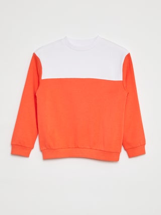 Tweekleurige sweater met lange mouwen