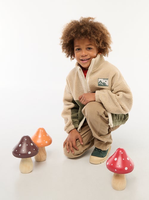 Tweekleurige sweater van bouclé - Kiabi