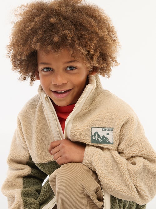 Tweekleurige sweater van bouclé - Kiabi