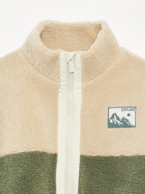 Tweekleurige sweater van bouclé - Kiabi