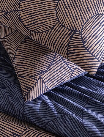 Tweepersoons dekbedovertrekset 'NINON' 100% katoen omkeerbaar met bloemen meerkleurig – Future Home
