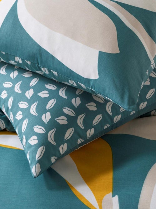 Tweepersoons dekbedovertrekset 'ODALIE' omkeerbaar 100% katoen meerkleurig – Future Home - Kiabi