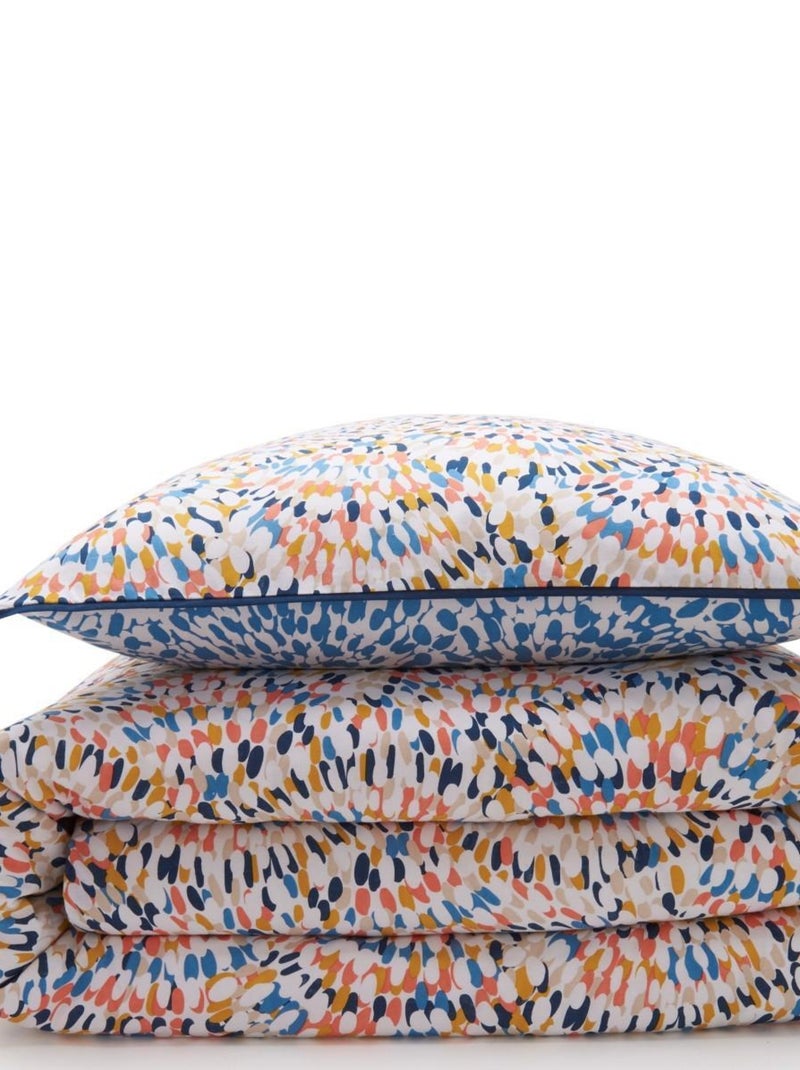 Tweepersoons dekbedovertrekset 'ORIANE' omkeerbaar katoen meerkleurig – Future Home Multicolor - Kiabi