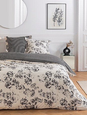 Tweepersoons dekbedovertrekset 'ORNELLA' omkeerbaar katoen 240 x 260 cm – Future Home