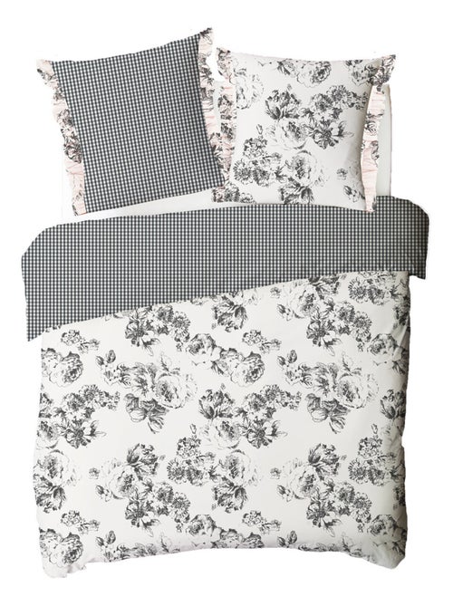 Tweepersoons dekbedovertrekset 'ORNELLA' omkeerbaar katoen 240 x 260 cm – Future Home - Kiabi Tweepersoons dekbedovertrekset 'ORNELLA' omkeerbaar katoen 240 x 260 cm – Future Home - Kiabi
