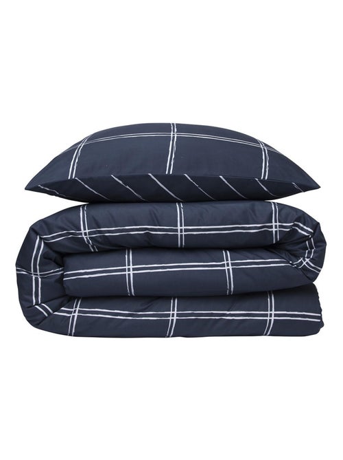 Tweepersoons dekbedovertrekset 'RUBEN' omkeerbaar met ruitmotief blauw – Future Home - Kiabi Tweepersoons dekbedovertrekset 'RUBEN' omkeerbaar met ruitmotief blauw – Future Home - Kiabi