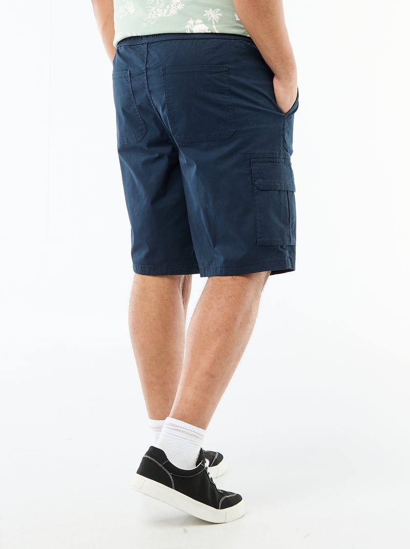 Twill bermuda met meerdere zakken Blauw - Kiabi
