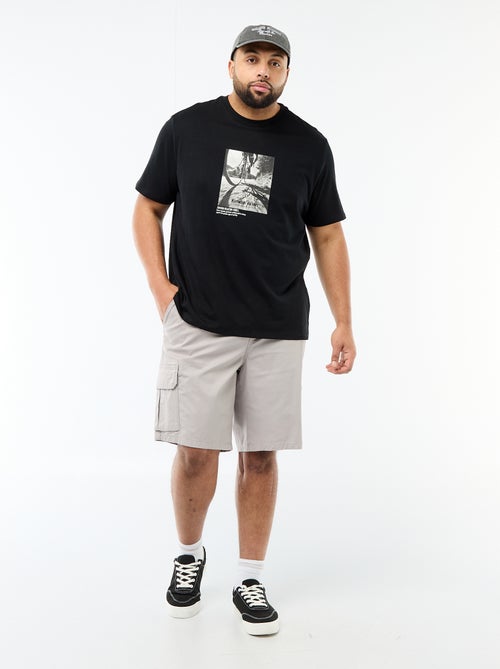 Twill bermuda met meerdere zakken - Kiabi