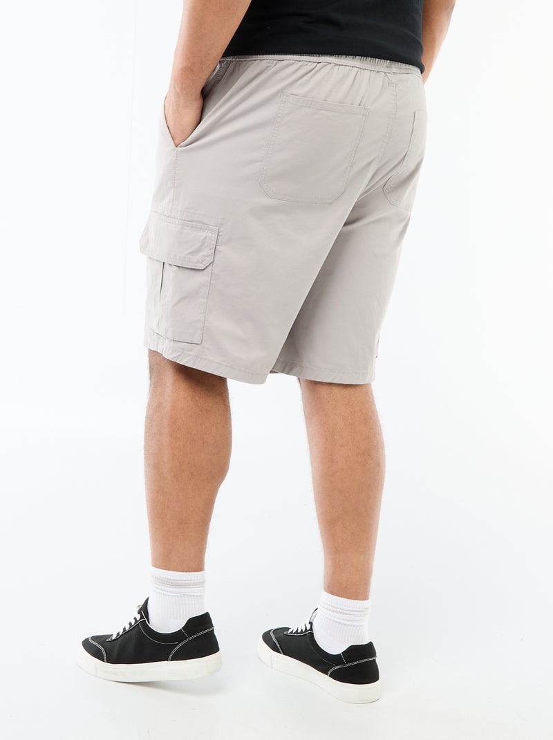 Twill bermuda met meerdere zakken Grijs - Kiabi