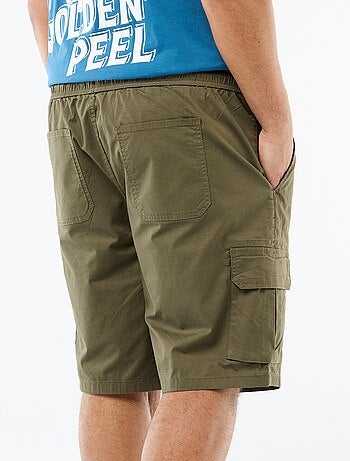 Twill bermuda met meerdere zakken