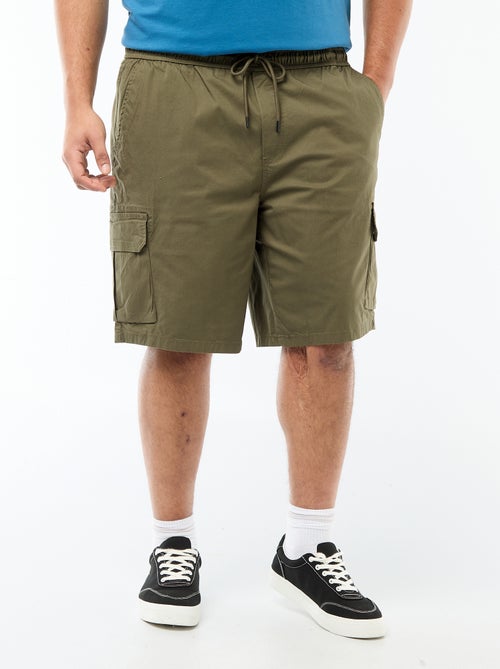 Twill bermuda met meerdere zakken - Kiabi