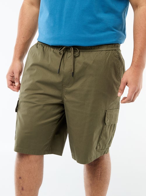 Twill bermuda met meerdere zakken - Kiabi