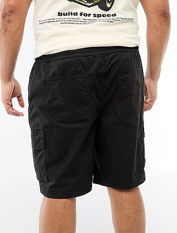 Twill bermuda met meerdere zakken