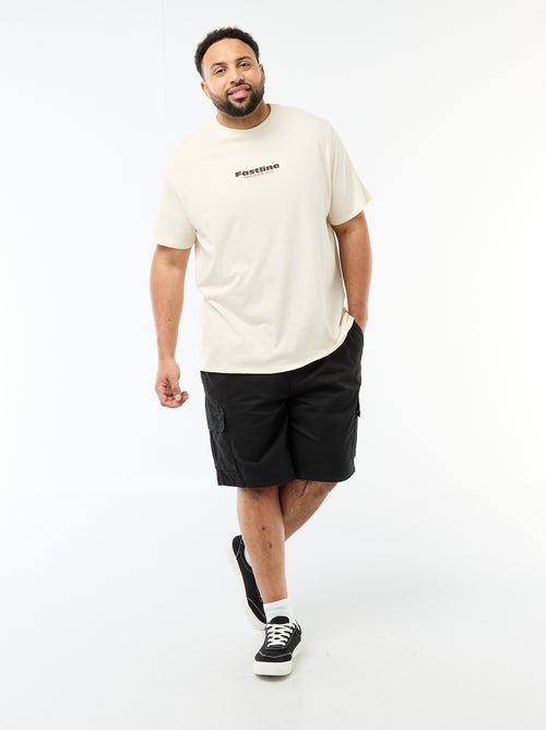 Twill bermuda met meerdere zakken - Kiabi