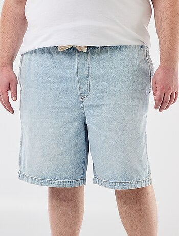 Twill bermuda met trekkoordjes