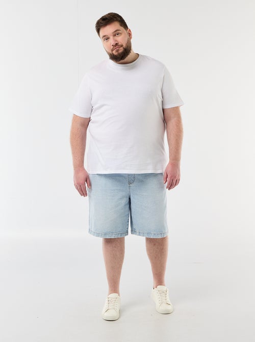 Twill bermuda met trekkoordjes - Kiabi