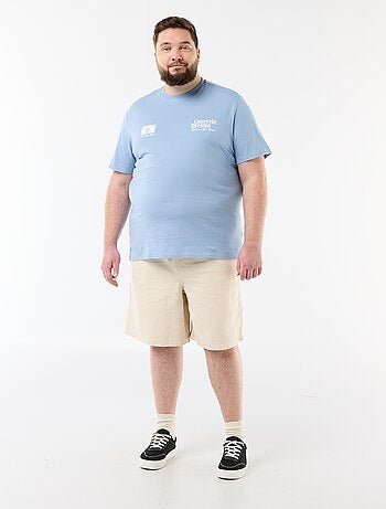 Twill bermuda met trekkoordjes