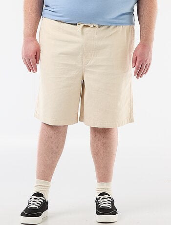 Twill bermuda met trekkoordjes