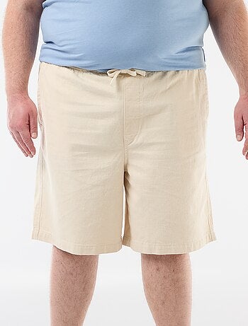 Twill bermuda met trekkoordjes