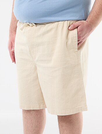 Twill bermuda met trekkoordjes
