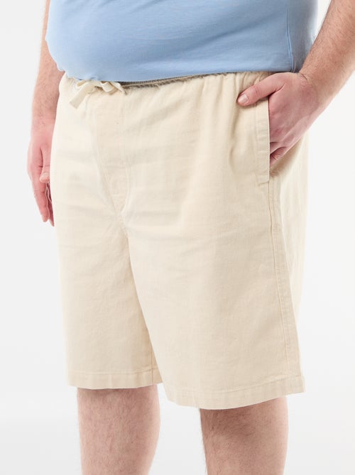 Twill bermuda met trekkoordjes - Kiabi