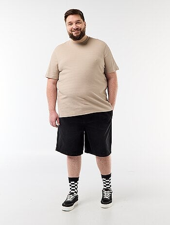 Twill bermuda met trekkoordjes