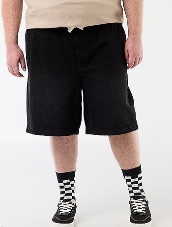 Twill bermuda met trekkoordjes