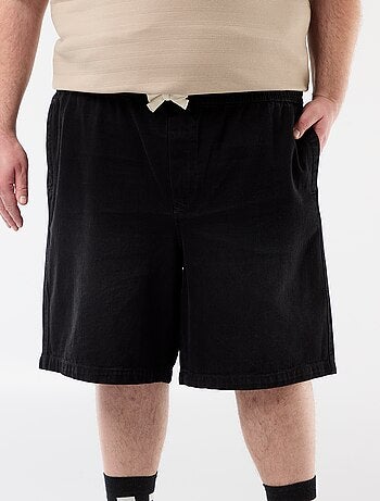 Twill bermuda met trekkoordjes