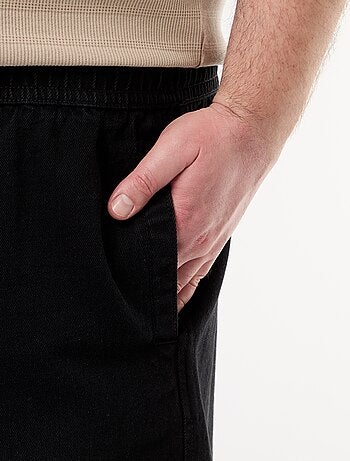 Twill bermuda met trekkoordjes