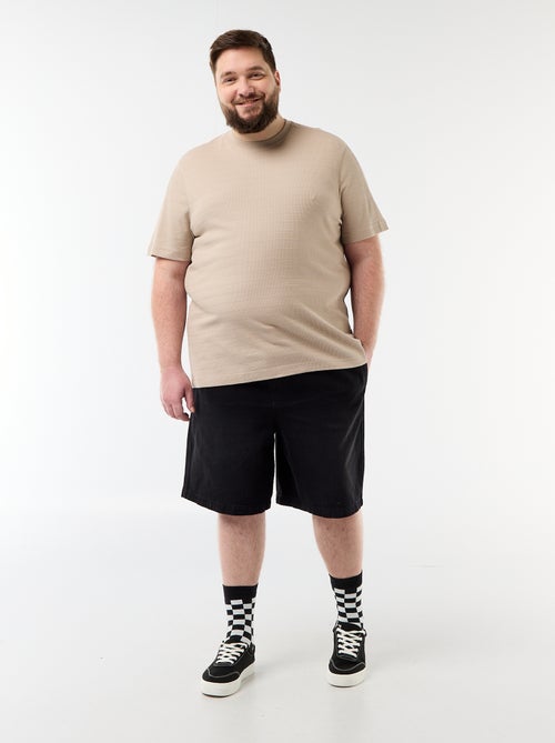 Twill bermuda met trekkoordjes - Kiabi