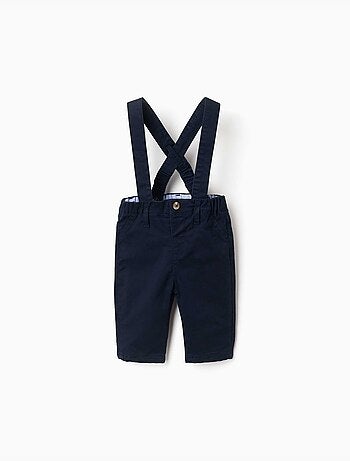 Twill broek met afneembare bretels